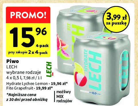 Piwo Lech free fit grapefruit- guawa promocja