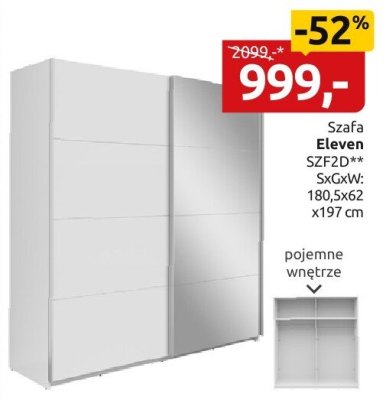 Szafa Eleven SZF2D** promocja w Black Red White