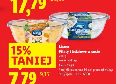 Filety śledziowe w sosie promocja w Lidl
