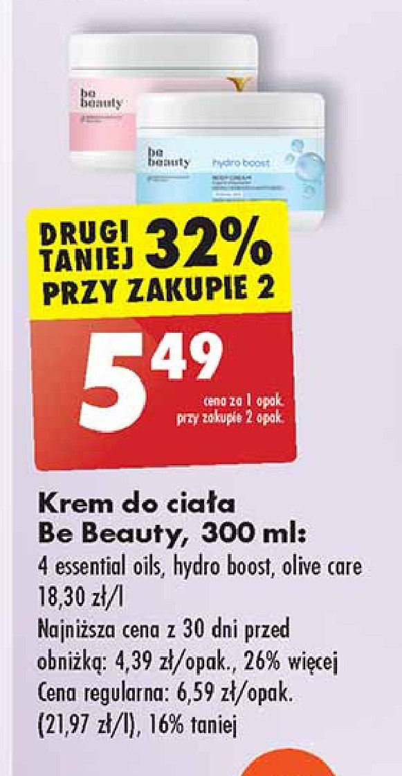 Krem do ciała 4 essential oils Be beauty Be beauty care promocja