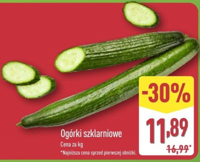 Ogórki szklarniowe promocja w Aldi