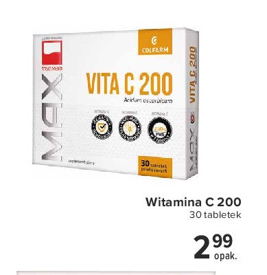 Tabletki Max vita c 200 Colfarm promocja