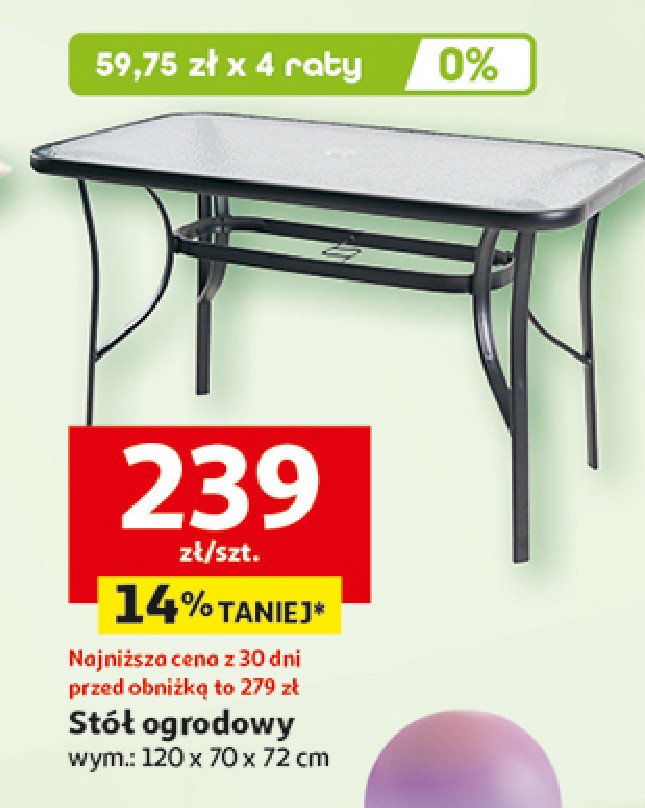 St贸艂 ogrodowy promocja