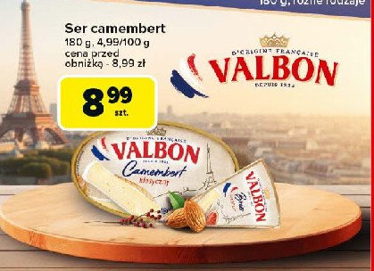 Ser brie oryginalny Valbon promocja w Carrefour