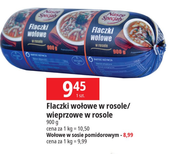 Flaczki w rosole wołowe Wiodąca marka nasze specjały promocja w Leclerc