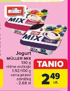 Jogurt blackberry-raspberry Muller mix promocja