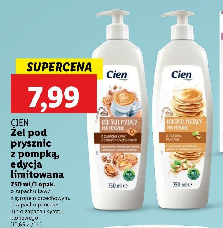 Żel pod prysznic pancake Cien promocja w Lidl