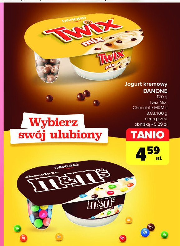 Jogurt Twix promocja w Carrefour Market