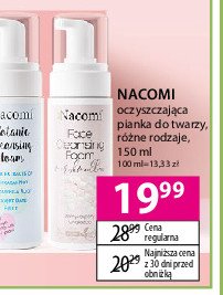 Pianka do mycia twarzy oczyszczaj膮ca Nacomi promocja