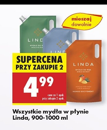 Mydło w płynie oliwka Linda promocja w Biedronka