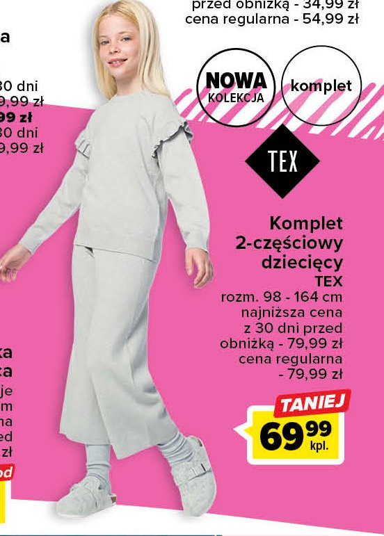 Komplet dziewcz臋cy rozm. 92-164 cm Tex promocja
