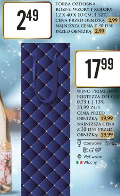 Torba ozdobna różne wzory i kolory promocja w Dino