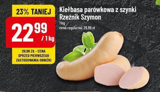 Kiełbasa parówkowa Rzeźnik szymon poleca promocja