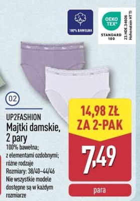 Majtki damskie, 2 pary promocja w Aldi