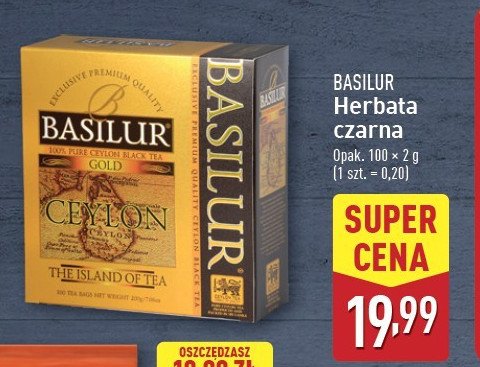 Herbata ceylon Basilur promocja w Aldi