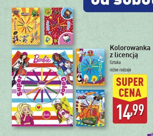 Kolorowanka barbie promocja w Aldi