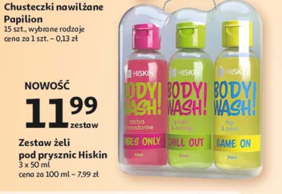 Żel pod prysznic Hiskin promocja w Auchan