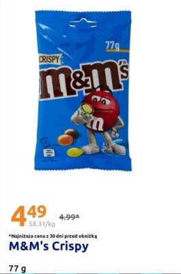 Draże M&M's Crispy promocja w Action