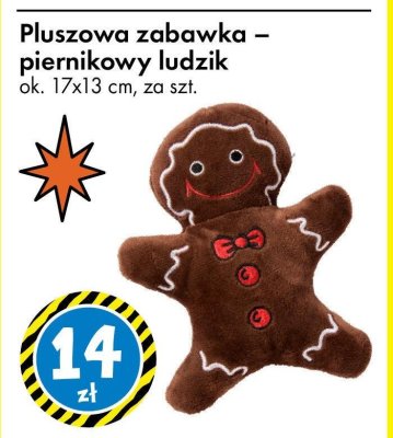 Pluszowa zabawka - piernikowy ludzik ok. 17x13 cm promocja w Tedi