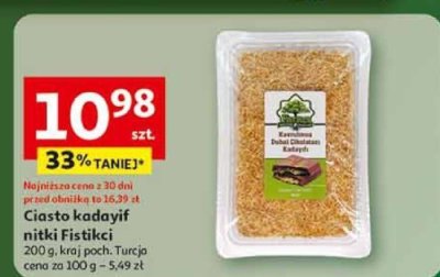 Ciasto kadayif nitki Fistikci promocja w Auchan