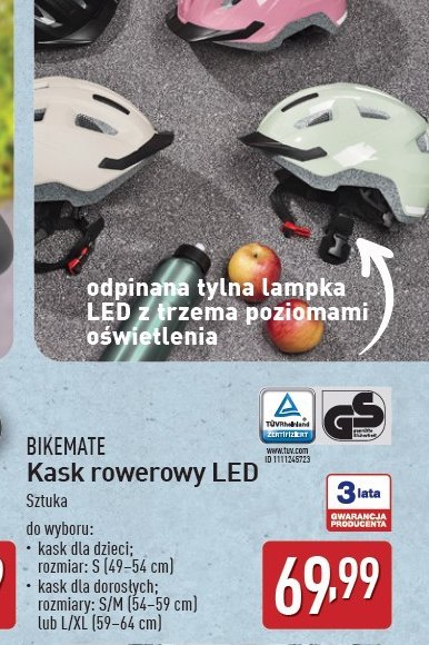 Kask rowerowy dla dorosłych BIKEMATE promocja w Aldi