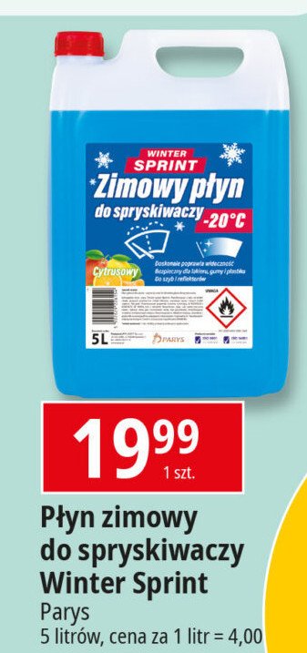 Płyn zimowy do spryskiwaczy cytrynowy WINTER SPRINT promocja