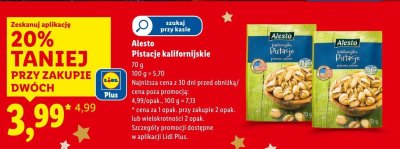 Pistacje Alesto Pistacje kalifornijskie promocja w Lidl