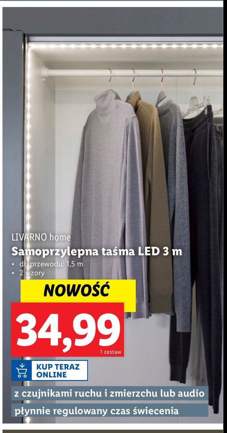 Taśma led samoprzylepna 3 m LIVARNO HOME promocja w Lidl