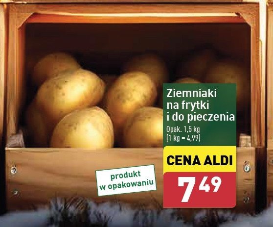 Ziemniaki do pieczenia promocja w Aldi