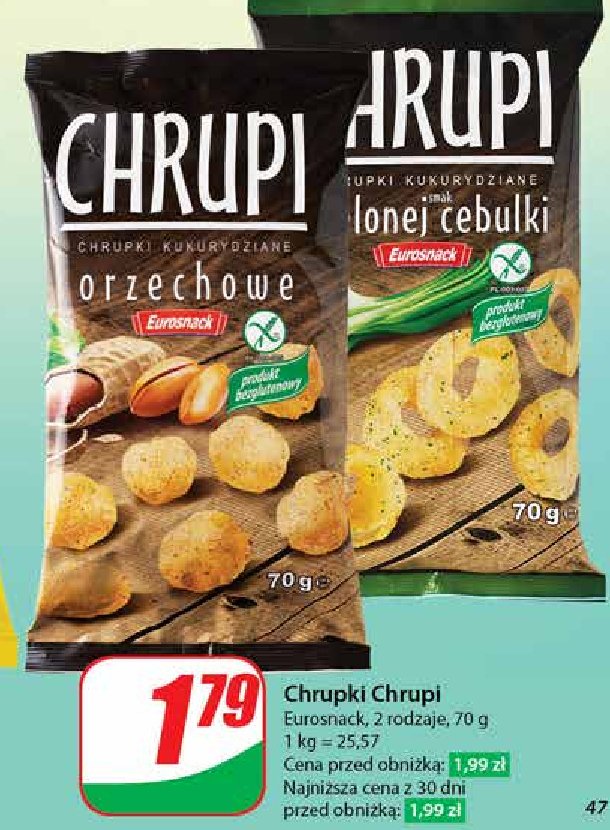 Chrupki o smaku orzechowym Chrupi promocja