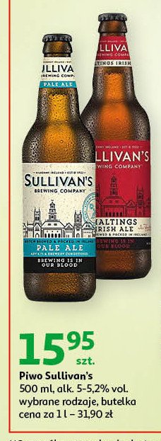 Piwo Sullivan's maltings irish ale promocja