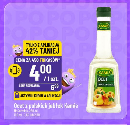 Ocet jabłkowy Kamis promocja w POLOmarket