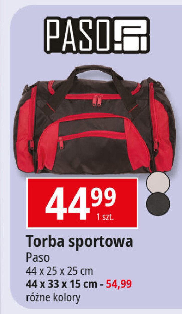 Torba sportowa 44 x 33 x 15 cm Paso promocja