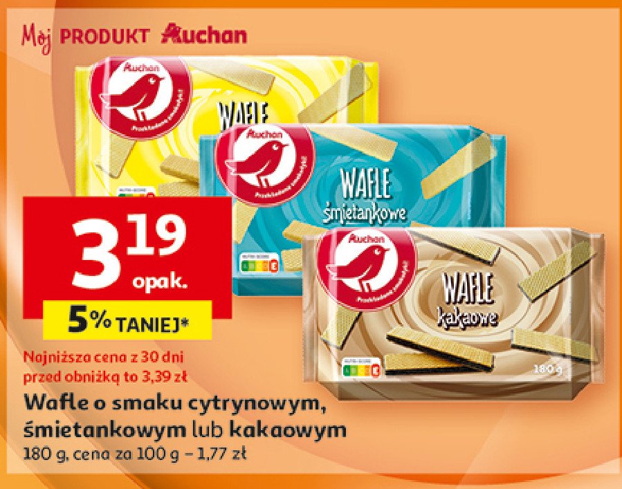 Wafle cytrynowe Auchan promocja