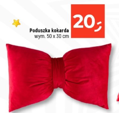 Poduszka kokarda wym. 50 x 30 cm promocja w Dealz