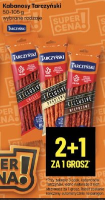 Kabanosy Tarczyński 50-105g wybrane rodzaje promocja w Delikatesy Centrum