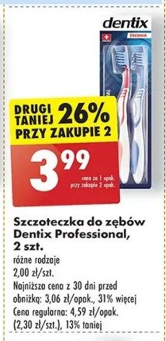 Szczoteczka do zębów professional miękka Dentix promocja