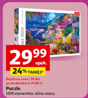 Puzzle 1500 elementów, różne wzory promocja w Auchan
