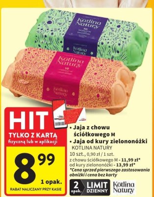 Jaja z chowu ściółkowego M Kotlina Natury promocja w Intermarche