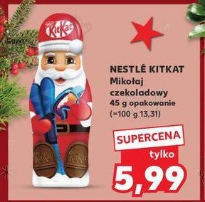 Figurka mikołaj z czekolady Kitkat promocja