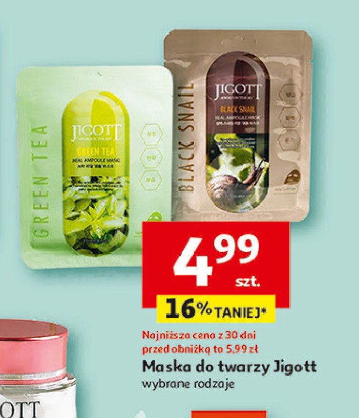 Maseczka do twarzy green tea Jigott promocja