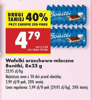 Wafelki orzechowo-mleczne Bonitki promocja