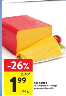 Ser Gouda 100 g promocja w Intermarche