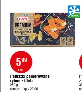 Paluszki rybne panierowane premium Vici promocja