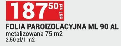 Folia paroizolacyjna ML 90 AL promocja w Merkury Market