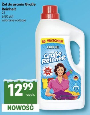 Żel do prania Große Reinheit 2l wybrane rodzaje promocja w Delikatesy Centrum
