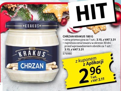 Chrzan Krakus 180 g promocja w Selgros