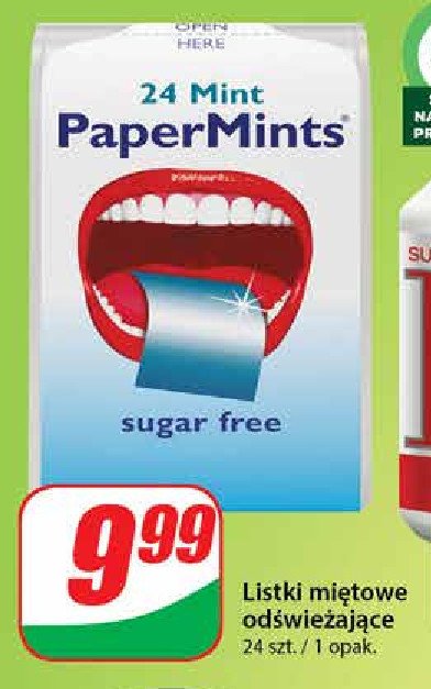 Listki miętowe Paper mints promocja w Dino