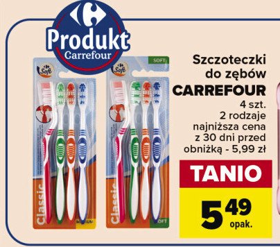Szczoteczki do zębów medium Carrefour soft promocja