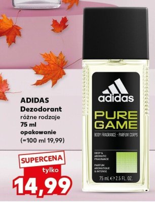 Dezodorant ADIDAS różne rodzaje 75 ml promocja w Kaufland
